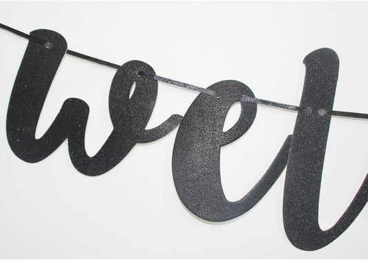Welcome Back Black Vintage Banner for First Day of School Teacher, Back to School Decor, Home/Classroom/Moving Away Party Sign Supplies