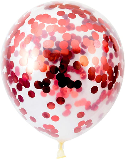 KIRIKOU Pack of 24 Pieces Confetti Balloons 12 Inch Latex Party Balloons for Party Decorations, Wedding, Engagement, Bridal, Birthday and Shower (Black)