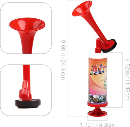 FARBIN Loud Air Horn Handheld Pump Air Horn Noisemakers for Kids Birthday Party, Football Match Sporting Events, Festival Celebrations, Fog Warning Horn Trump, 2pcs (Mini handheld horn 2pcs)