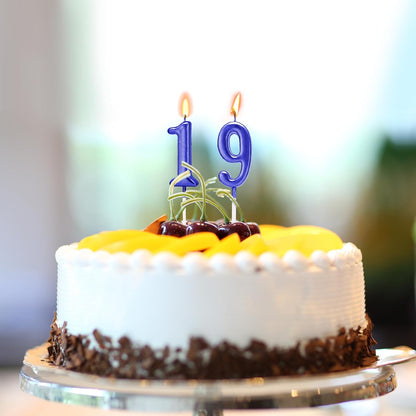 Beanlieve 10-Pieces Numeral Birthday Candles - Cake Numeral Candles Number 0-9 Glitter Cake Topper Decoration for Birthday,Wedding Anniversary,Party Celebration (Colourful)