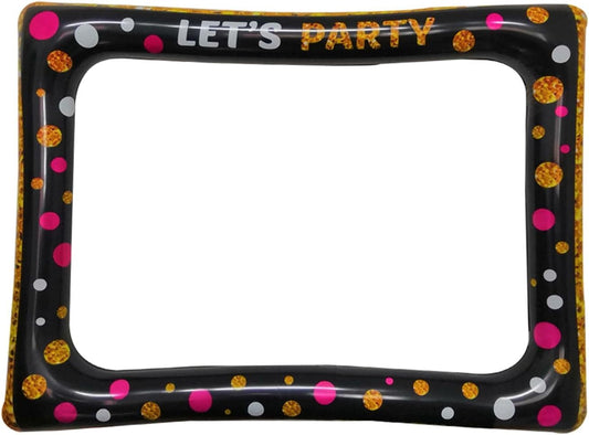 EMVANV Inflatable Selfie Frame,Inflatable Selfie Photo Frame Photo Props for Wedding,Baby Shower,Birthday,Christmas Party Decorations Supplies(Black)
