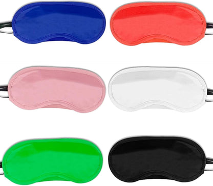 6-Pack Blindfold Sleep Mask for Party Games Travel Sleep Team Build Party Supply - Multicolor Eye Covers for Sleeping with Adjustable Strap - Sleeping Masks for Women Men