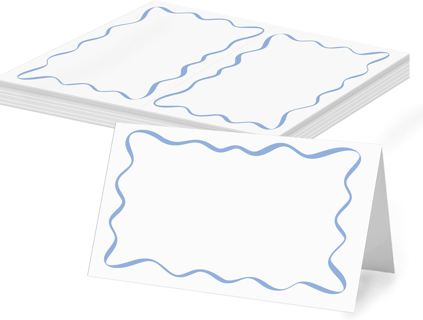 Mermaid Place Cards for Table Setting, 2 x 3.5" Escort Cards, 25 Under The Sea Tent Cards Food Label for Dinner Party, Wedding, Bridal Shower, Baby Shower, Birthday Party Supplies