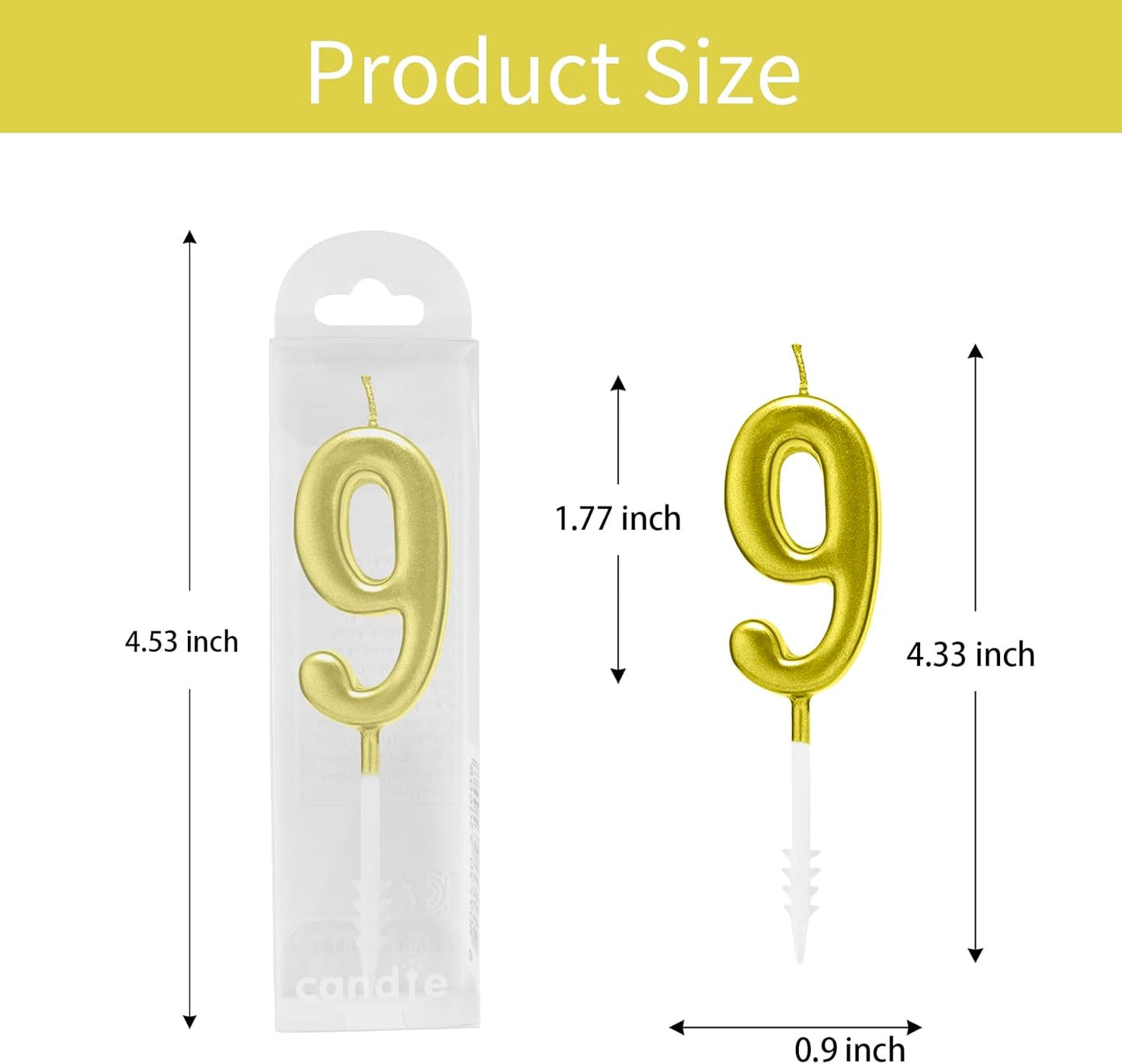 Beanlieve 10-Pieces Numeral Birthday Candles - Cake Numeral Candles Number 0-9 Glitter Cake Topper Decoration for Birthday,Wedding Anniversary,Party Celebration (Colourful)