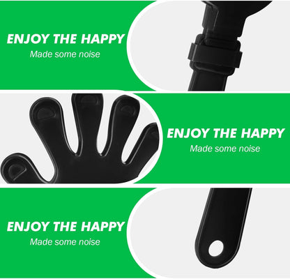 50 Pcs Hand Clappers Noisemakers 7.5 Inch Clappers Noisemakers Plastic Hand Clappers for Birthdays Game Football Sporting Events Cheers Supplies Dance Basketball Football Noisemakers(Black)