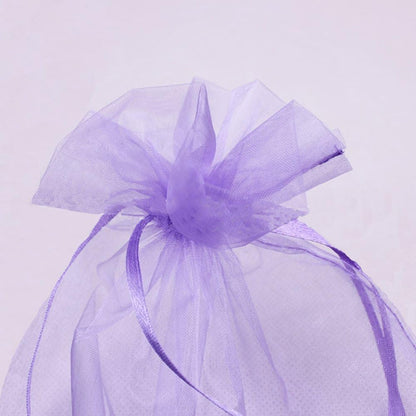 Wudygirl 100pcs 5X7 Inches White Organza Bags Christmas Drawstring Pouches Party Wedding Favor Bags Goodie bags(White 5x7)