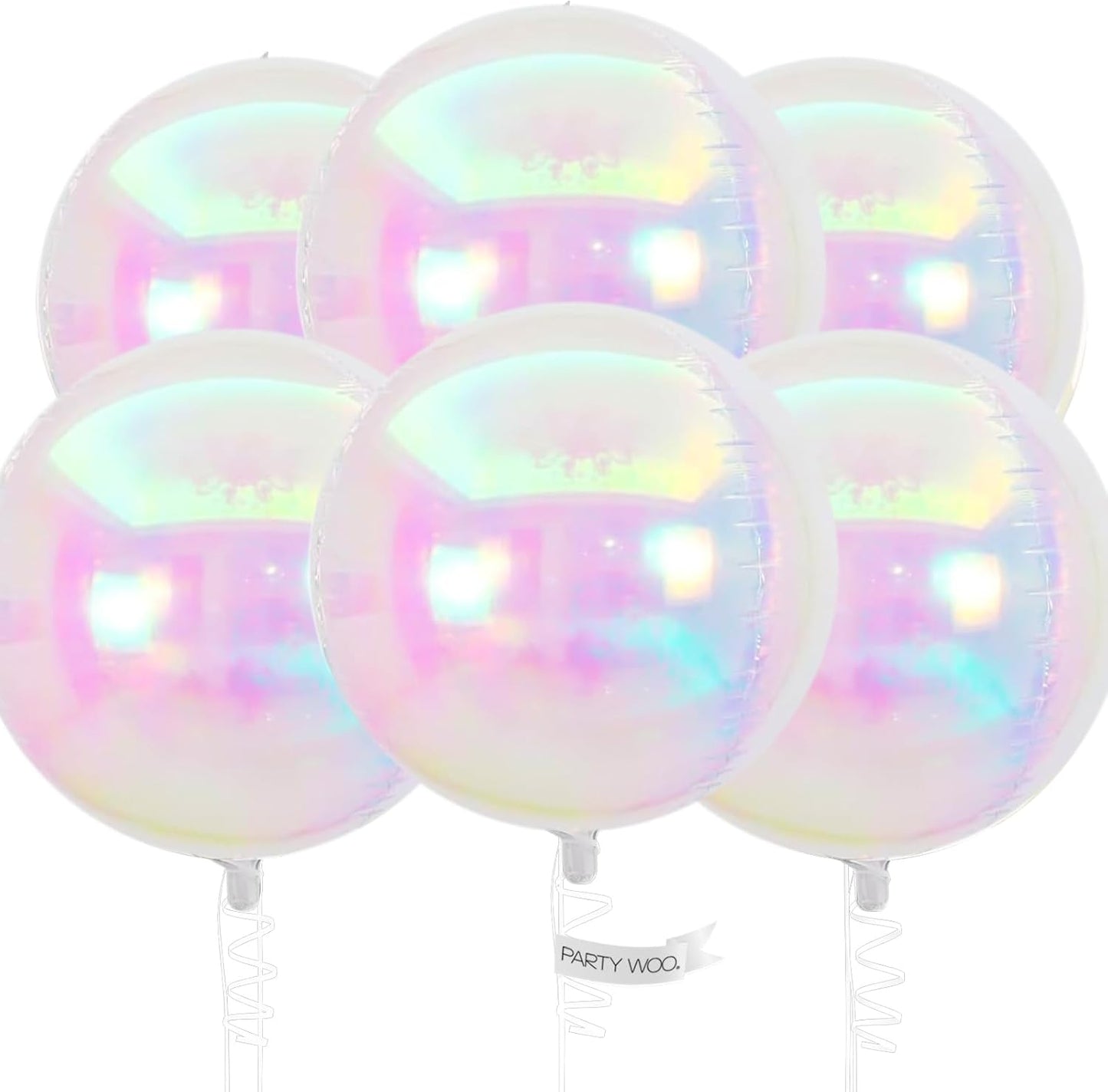 PartyWoo Metallic Gold Foil Balloons 20pcs Different Sizes Pack of 22 15 10 Inch Large Round Foil 4D Inflatable Mirror Ball Mylar Balloons for Graduation Birthday Baby Shower Party Decorations