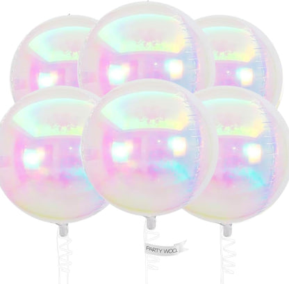 PartyWoo Metallic Gold Foil Balloons 20pcs Different Sizes Pack of 22 15 10 Inch Large Round Foil 4D Inflatable Mirror Ball Mylar Balloons for Graduation Birthday Baby Shower Party Decorations