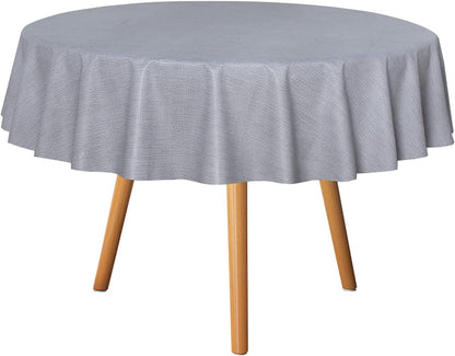 sancua Clear Plastic 100% Waterproof Tablecloth - 54 x 78 Inch - Vinyl PVC Rectangle Table Cloth Protector Oil Spill Proof Wipe Clean Table Cover for Dining Tables, Parties & Camping, Crystal Clear