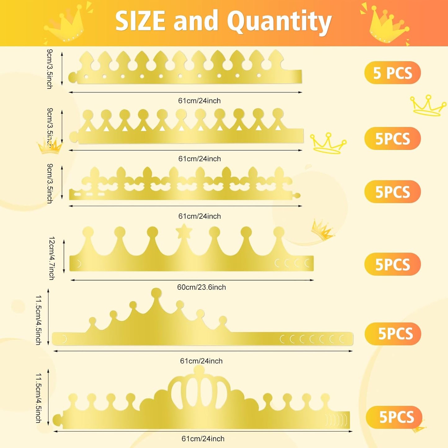 Paper Crowns Hat for Gold Foil Party Hat Birthday Party Baby Shower beauty pageant Photo Props