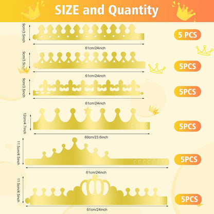 Paper Crowns Hat for Gold Foil Party Hat Birthday Party Baby Shower beauty pageant Photo Props