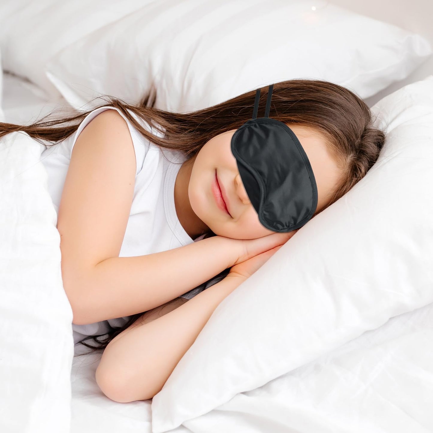 5 Pcs Sleep Mask, Eye Masks for Sleep, with Nose Pad and Elastic Strap for Blind Folds, for Adult Play, Travel Eye Mask, Sleeping, Team Building (Colorful, Medium(3.35x 7.28inch))