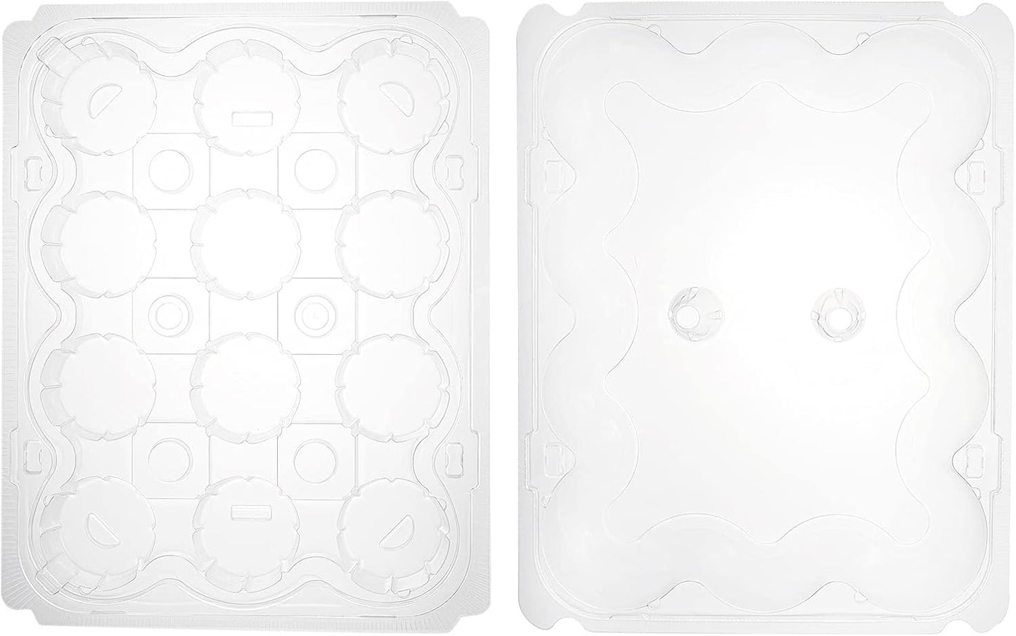 Hedume 12 Pack Cupcake Carrier, 12 Counts Stackable Cupcake Boxes, Clear Cupcake Container with Detachable Lid for Cupcakes, Muffin, BPA-free