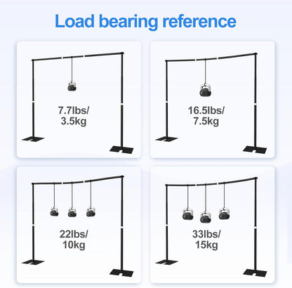 EMART Heavy Duty Backdrop Stand for Parties, 10x10 ft Pipe and Drape Adjustable Back Drop Stand Kit with Flat Base, Sturdy Photo Background Frame Diy Pole for Flower Wall Wedding Curtain