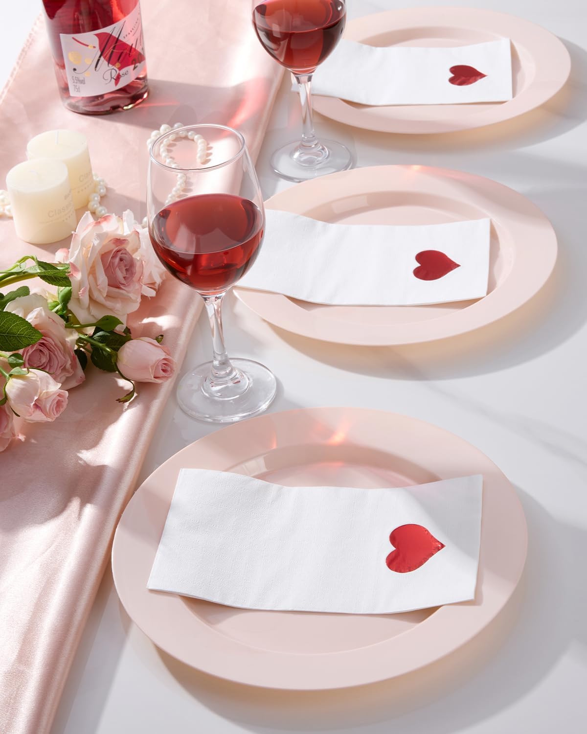 BESTVIP 200 Pack Disposable Paper Napkins, 3-Ply Dinner Napkins with Gold Trim for Guests, Bathroom Paper Hand Towels Soft and Absorbent, Perfect for Kitchen, Dinner, Party, Wedding or Event