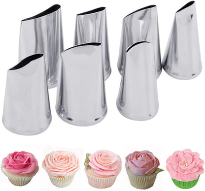 Piping Tips For Cake Decorating, Stainless Steel Icing Piping Nozzles For Pastry Fondant Decorating Tools (C)