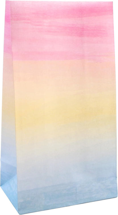 Partay Shenanigans Party Favor Bags - 50 Pack Kraft Paper Goodie Gift Lunch Treat Bags - Party Supplies for Theme Kids Birthday - 5"x3"x9" (Baby Blue)