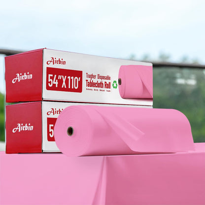 Plastic Table Cloth, 310 Ft X 54 in Disposable Tablecloth White Plastic Tablecloth with Any Cut Sliding Cutters Premium Table Cover Roll for Picnics, Parties, Birthdays, Weddings
