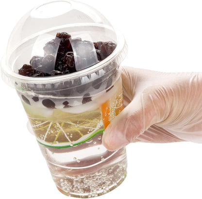 Golden Apple Cup series, 9oz Clear Plastic cups with Flat lids no hole 50sets
