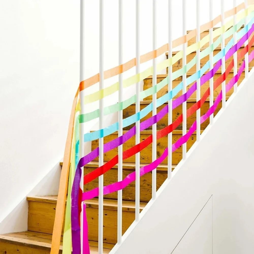Unique Industries Crepe Paper Streamer, 81ft, Pastel Pink