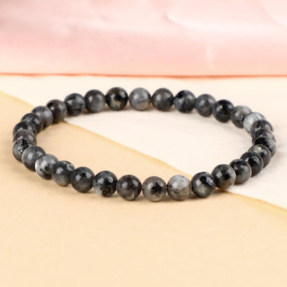 LPBeads Handmade Natural Gemstone Stretch Elastic Bracelet Healing Crystal Round Stone Beads Jewelry Gifts for Women Men
