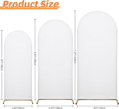 3-Piece Arch Cover Bundle – 7.2FT, 6.6FT & 6FT Stretch Spandex Backdrop Set – Wedding, Birthday & Photo Booth Arch Covers for Every Event