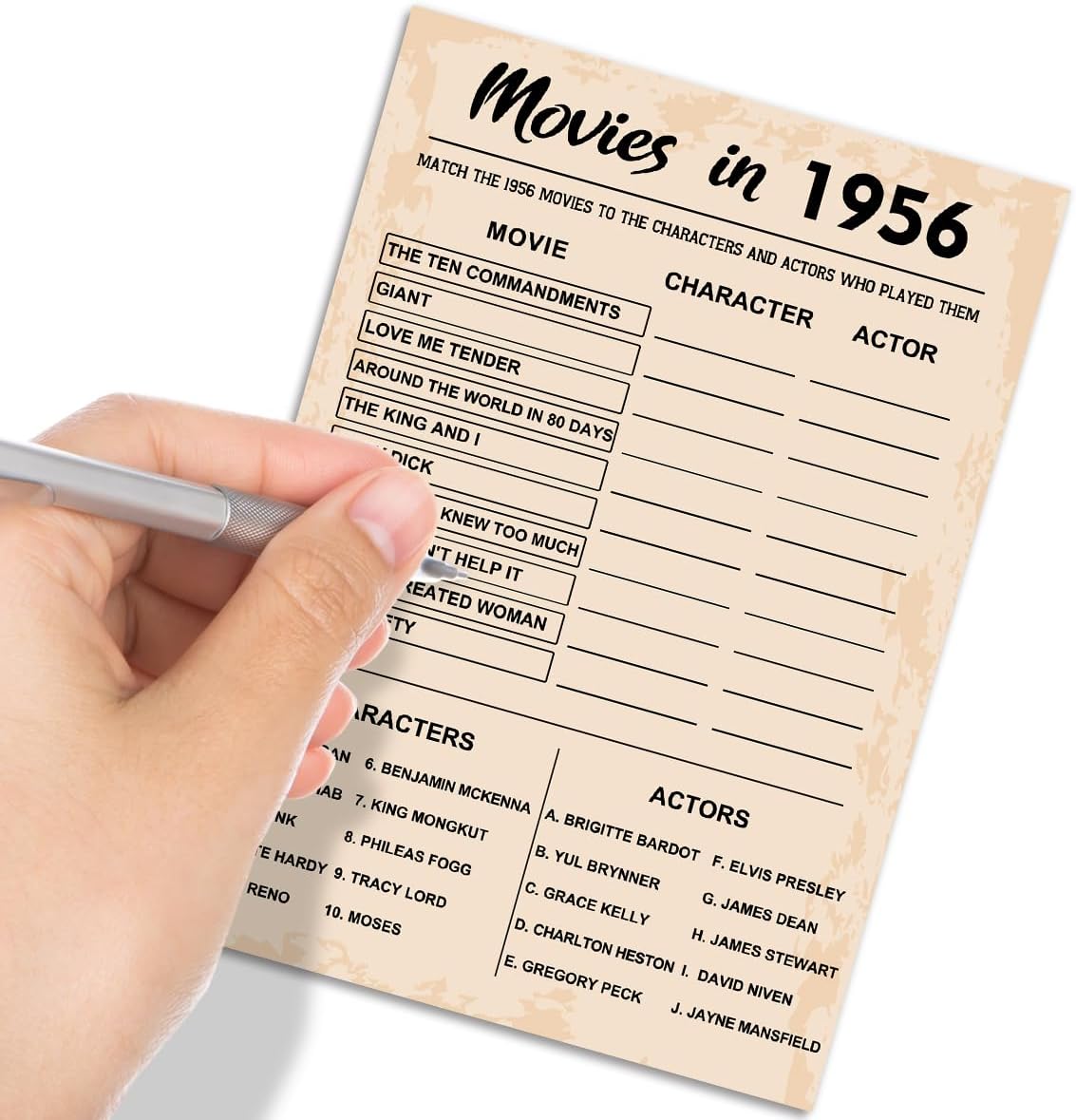 QUPT 40th Birthday Party Games, Movies in 1986 Games, Birthday Party Supplies for Adults, Fun 1986s Party Game，Pack of 30 Cards