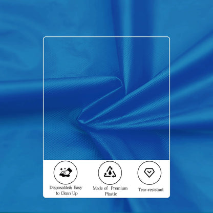 tujol Royal Blue 6 Pack Plastic Table Cloth 54" x 108", Disposable Tablecloths Rectangle Table Cover, Plastic Tablecloths for Parties