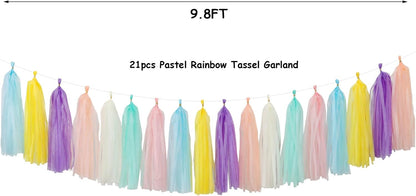 Navy-Blue White-Silver Tassel Garland Streamers - 15pcs Party Decorations Tissue Paper Tassels Banner,Graduation 2025 Wedding Baby Bridal Shower Hanging Decoration Boy Birthday Backdrop Decor Panduola