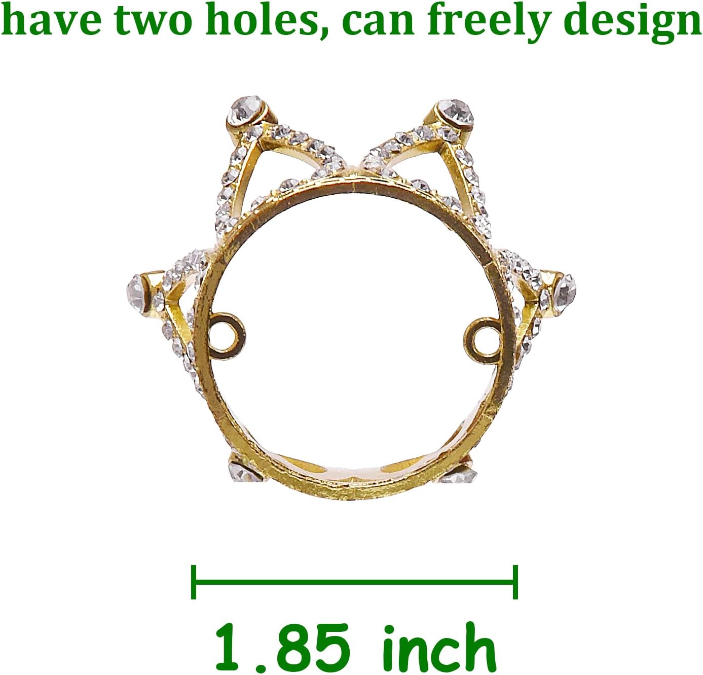 2Pcs Mini Infant Crown Baby Princess Tiara Cake Topper Crystal Rhinestone Small Gold Cupcake Crown for Newborn Photo Prop Royal Prince Themed Birthday Wedding Christmas Party Decorations