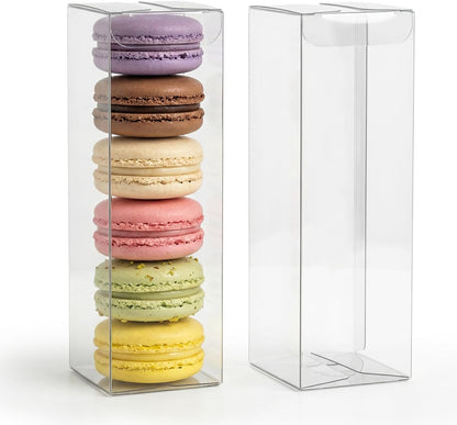 VGOODALL 100 Pcs Clear Favor Boxes, 2x2x2 Inch Small Transparent Cube Gift Boxes for Candy, Macarons, Jewelry, Wedding, Birthday, Baby Shower Party Favors