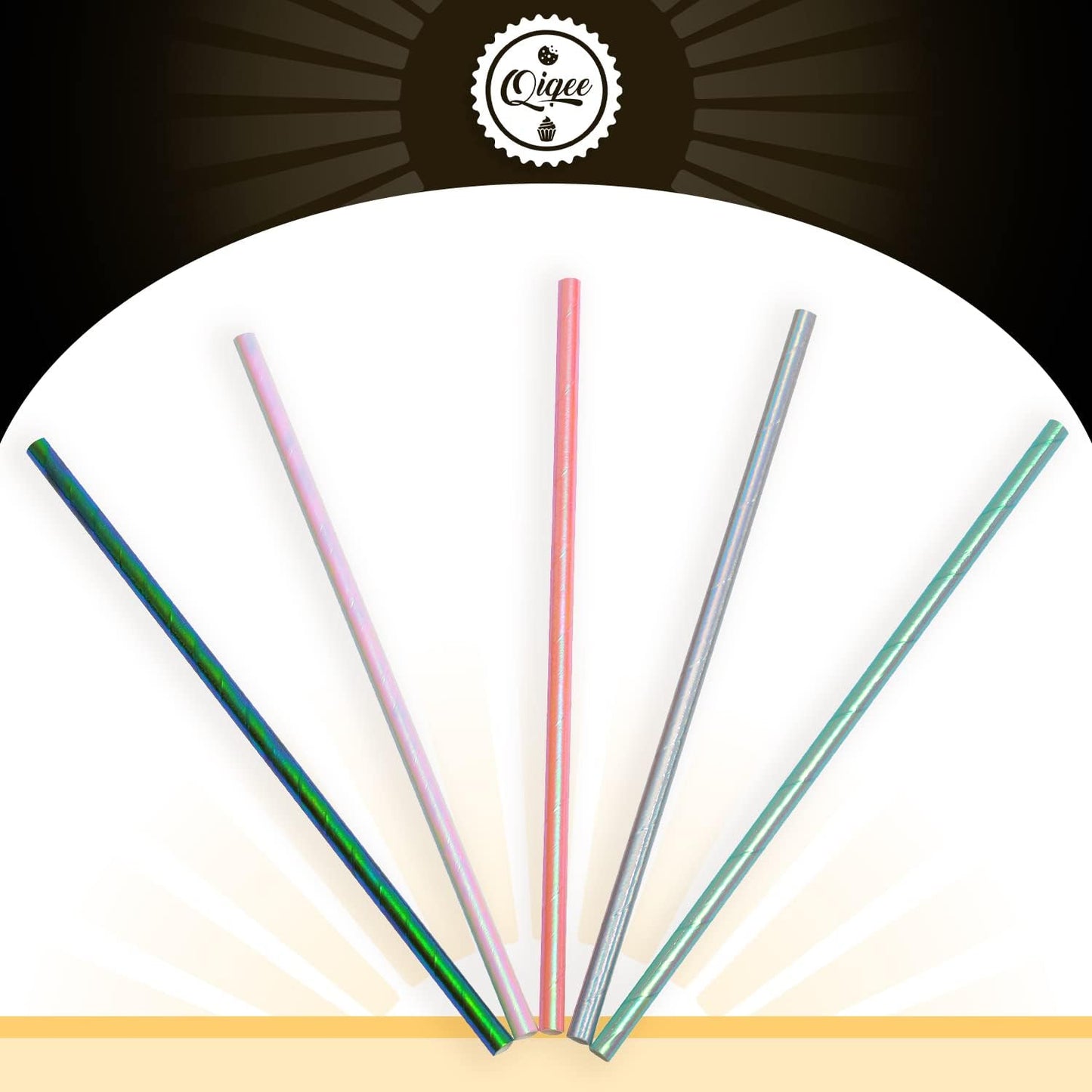 Pink Paper Straws 150pcs Disposable Straws Bulk (10 Pattern) qiqee