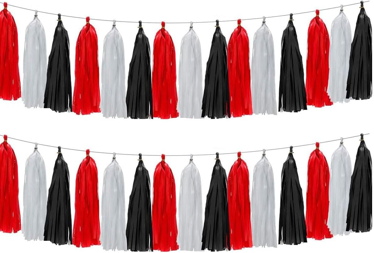 30pcs Paper Tassels Garland Banner Tissue Paper Tassel DIY Hanging Paper Decorations Party Tassel Garland Decor Baby Shower Nursery Wedding Festival Baby Shower Decoration(30, White)