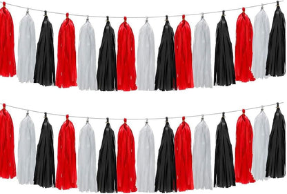 30pcs Paper Tassels Garland Banner Tissue Paper Tassel DIY Hanging Paper Decorations Party Tassel Garland Decor Baby Shower Nursery Wedding Festival Baby Shower Decoration(30, White)