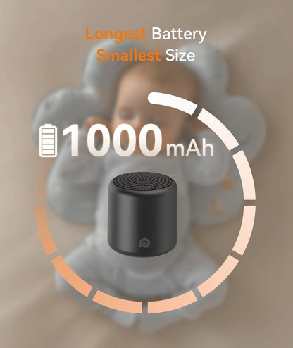 Dreamegg Portable Travel White Noise Machine for Sleep, Features Powerful Battery, Egg-Sized, 16 Nature Sounds, Timer, for Baby Adults Office Privacy Home Gift, Cream
