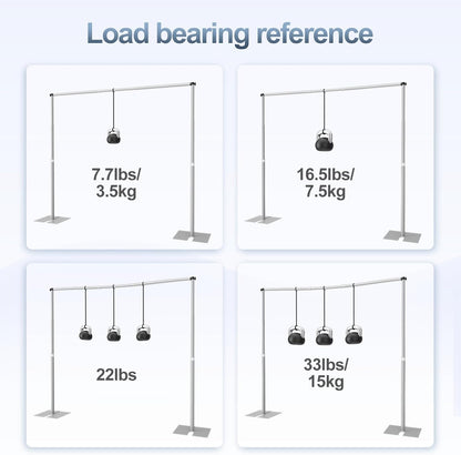 EMART Heavy Duty Backdrop Stand for Parties, 10x10 ft Pipe and Drape Adjustable Back Drop Stand Kit with Flat Base, Sturdy Photo Background Frame Diy Pole for Flower Wall Wedding Curtain