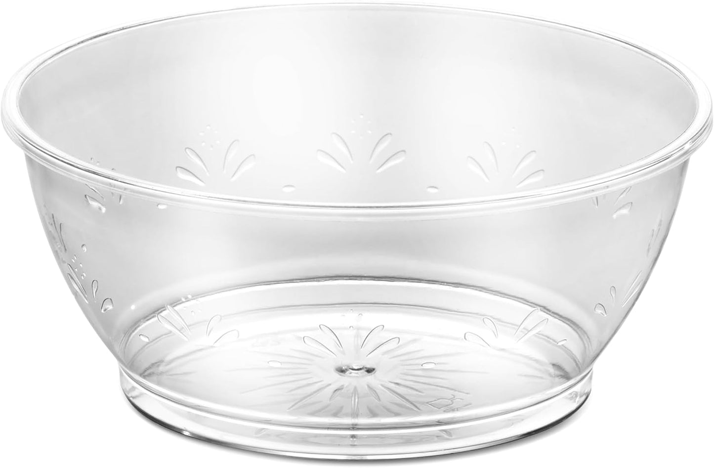 JoyServe Clear Mini Plastic Bowls - (Bulk 100 Pack) 6 Oz Disposable Premium Hard Plastic Dessert Bowls for Serving, Weddings, Catering, Parties, Salsa, Home or Event Party Supplies