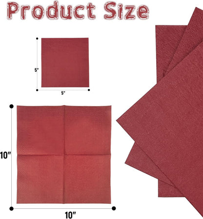24 colors Cocktail Napkins 5 * 5inch disposable Beverage Napkin paper for Cocktail, Wedding, Dinner，Brithday Party Dessert Wine Paper Napkins（ 120 Count）