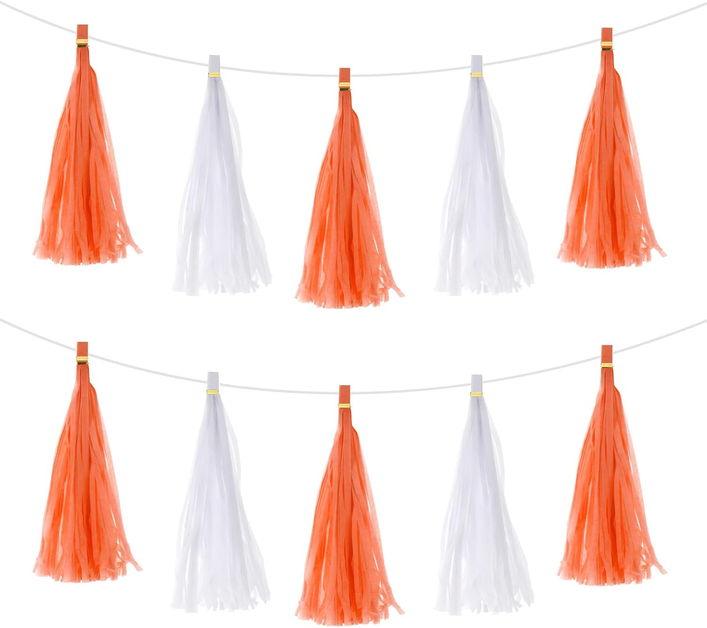 MECCANIXITY 20Pcs Light Blue Tassel Garland Banner with Rope Tissue Paper Tassels Party DIY Kits for Anniversary Wedding Birthday Party