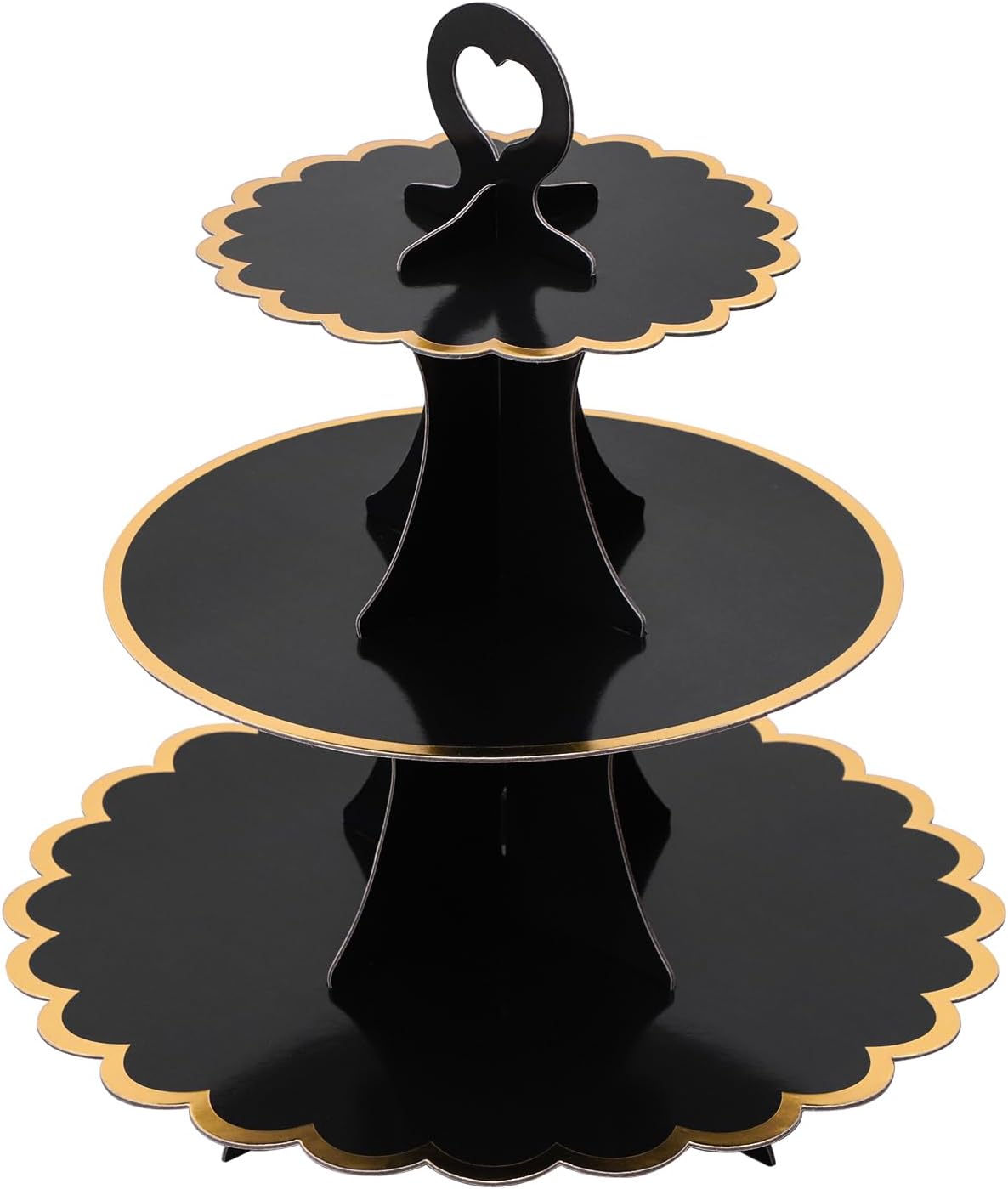 Soleebee 3-Tier Cupcake Stand, Cardboard Cupcake Tower, Cup Cake Stand Tower for Birthday Wedding Party Decoration, Cupcake Tier Stand Desserts Display 1 Set (Purple Gold)