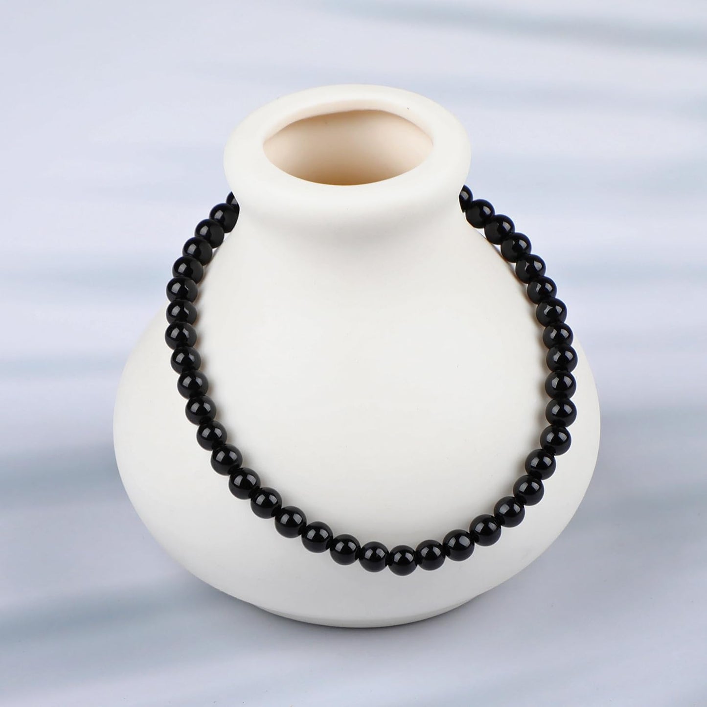 LPBeads Handmade Natural Gemstone Stretch Elastic Bracelet Healing Crystal Round Stone Beads Jewelry Gifts for Women Men