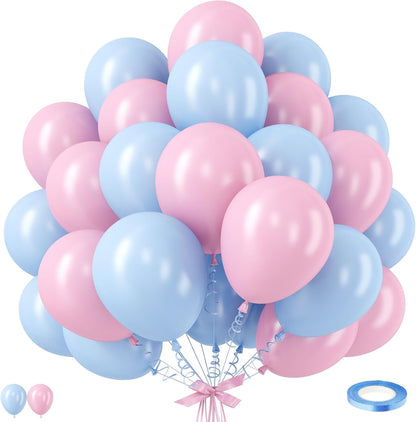Blue Silver Balloons Set, 12 Inch Blue and Silver Balloons Dark Navy and Confetti Party Latex Balloon, Macaron Metallic Baby Blue Mixed Balloon for Birthday Graduation Baby Shower Wedding Retirement