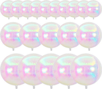 PartyWoo Metallic Gold Foil Balloons 20pcs Different Sizes Pack of 22 15 10 Inch Large Round Foil 4D Inflatable Mirror Ball Mylar Balloons for Graduation Birthday Baby Shower Party Decorations
