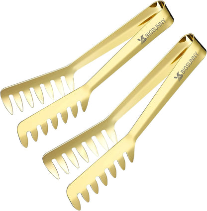 MSY BIGSUNNY 2 Pack Pasta Tong, Stainless Steel Food Tong Serving Tong, Spaghetti Tong