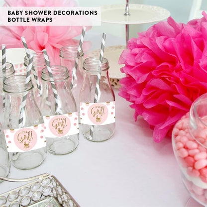 Andaz Press Blush Pink Gold Glitter Girl Baby Shower, Printable Table Tent Place Cards, 20-Pack, Seat Placement Cards Blank Place Cards For Table Settings Name Cards for Wedding, Graduation Food Cards - Colors B