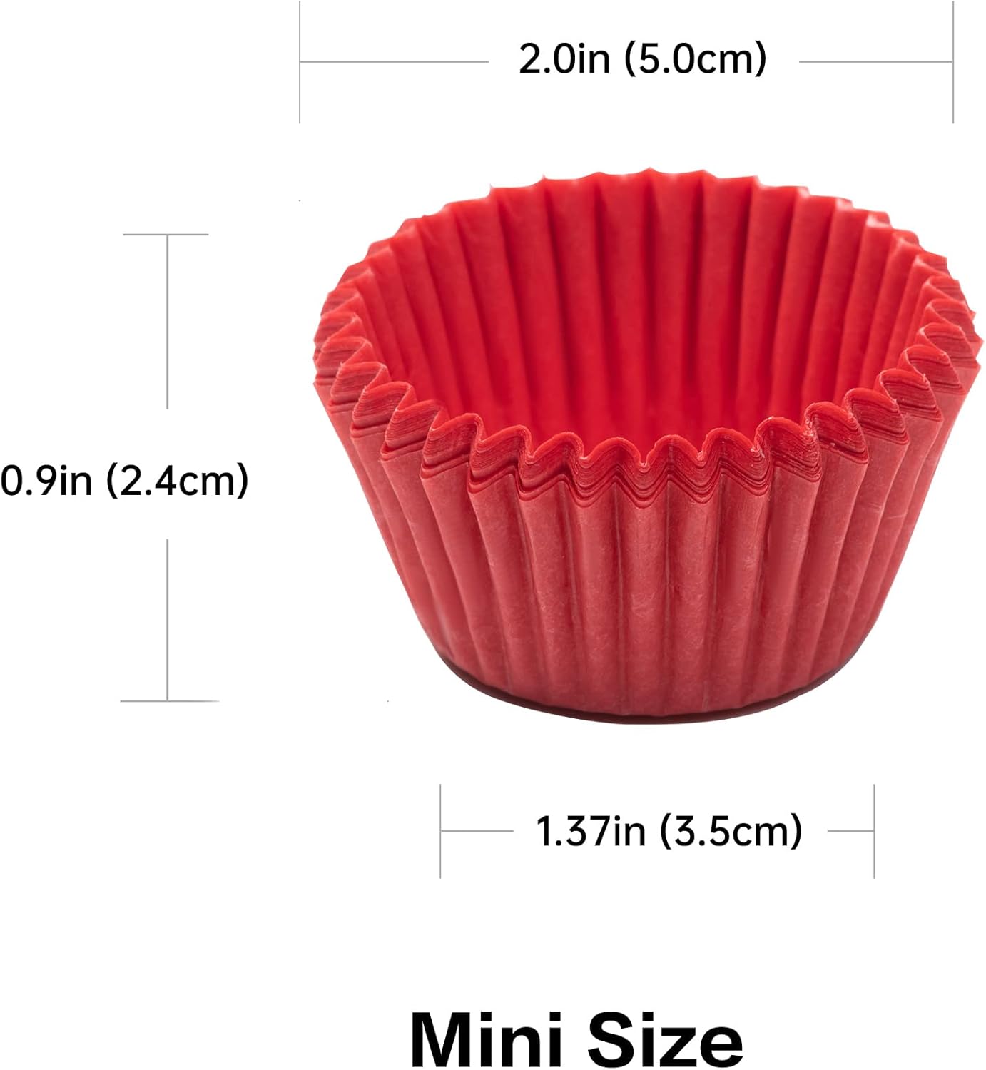 Bake Choice Non-Stick 400pcs Mini Cupcake Liners for Baking, Natural parchment muffin liners for Mini Muffin Pan, Cupcake Pan, Food Grade, Non Stick, Greaseproof