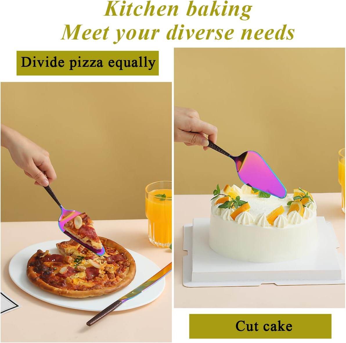 Evanda Wedding Cake Knife and Server Set, Cake Cutte Pie Server for Everyday, Wedding and Birthdays, Dishwasher Safe