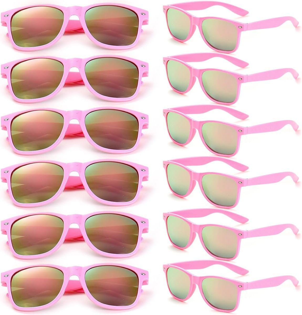 Party Sunglasses Bulk - Adult Retro Plastic Pack of 12 Vintage Sunglasses for Men Women - Party Favors