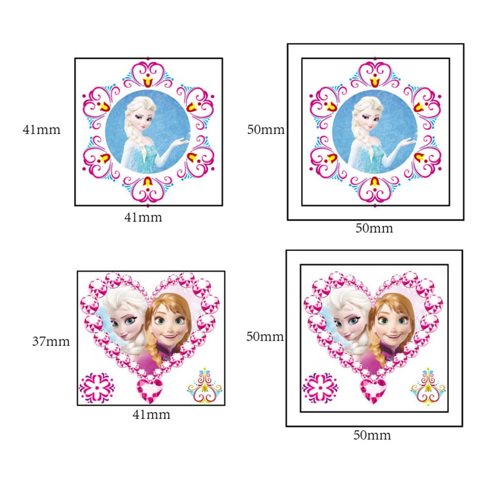 20 Sheets Disney Princess Temporary Tattoos for Kids, Birthday Party Favors, Cute Cartoon Decoration Sticker Gifts for Girl Boys Home Activity Class Prizes Carnival Christmas Rewards