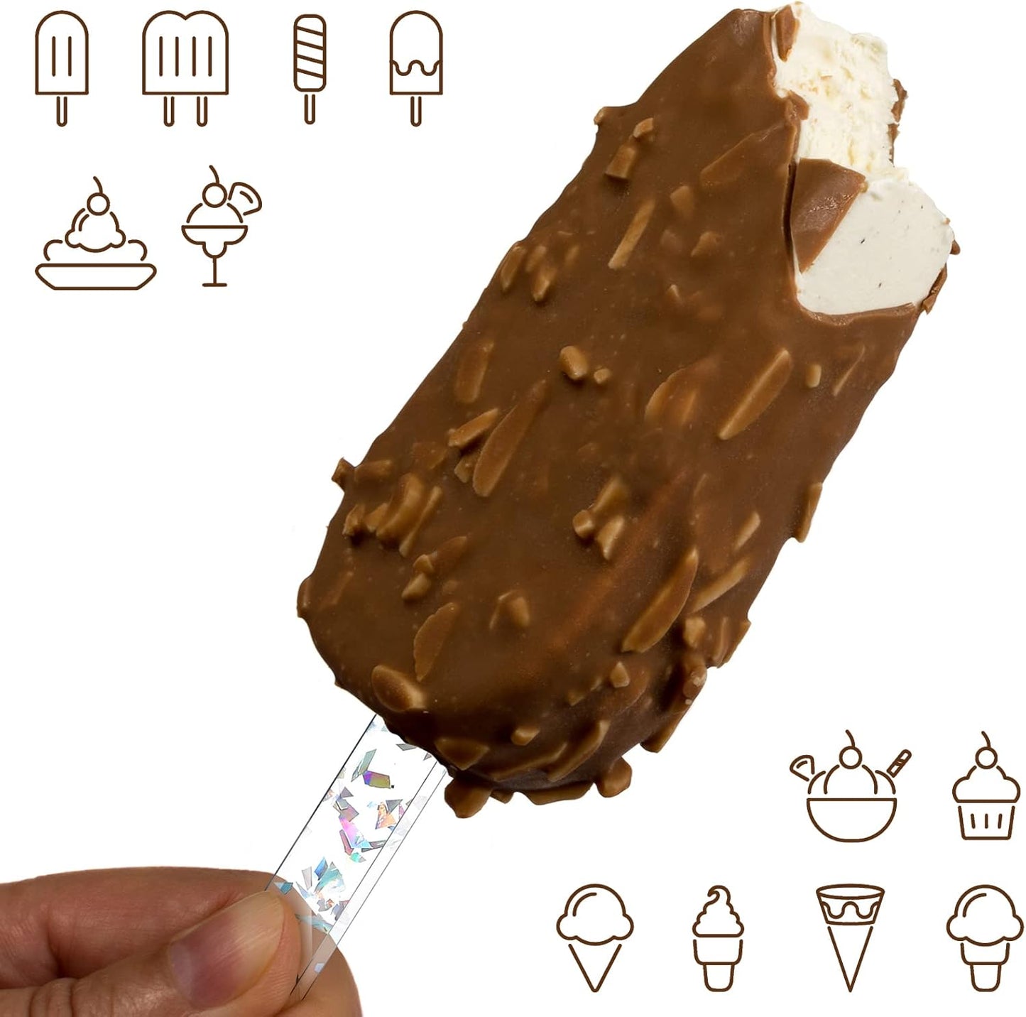 30 Pieces Acrylic Sticks Reusable Cakesicle Cake Pop Mold Mirror Ice Pop Sticks Ice Cream Cakesicle Mold for Home Cake Candy Gifts Party Craft